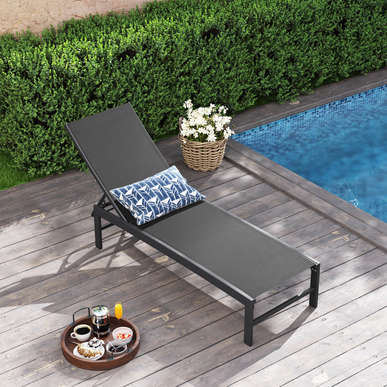Aluminum chaise lounge sales
